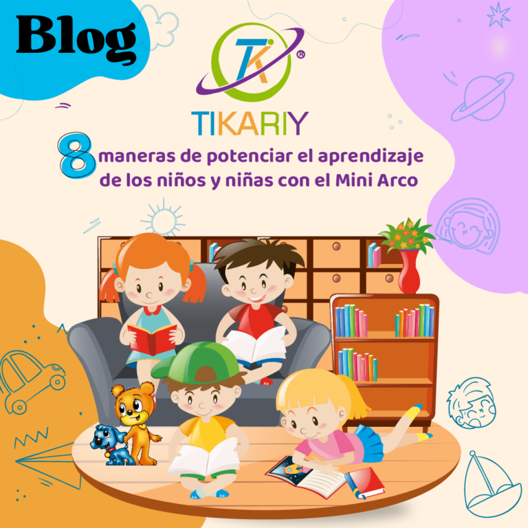 8 maneras de potenciar el aprendizaje de los niños y niñas con el Mini Arco: un recurso educativo interactivo y autónomo. Hay unos niños y niñas aprendiendo